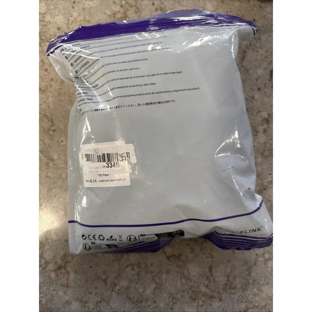 VCELINK Cat5e RJ45 Pass Through Connectors w/ RJ45 Strain Relief Boots 100-Pack